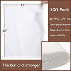 Commercial Cold Brew Coffee Filters - 100 Count Cold Brew System Filter Bags Disposable Fine Mesh Brewing Bags Commercial Coffee Filters 16''x20'' Fits 5 Gallon Buckets Coffee Shop Restaurants - Image 4