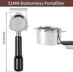 51mm Bottomless Portafilter with 51mm Coffee Distributor and Tamper Compatible for CASABREWS Espresso Machine CM5418, 3700Essential, 5418Pro and Mr. Coffee Espresso and Cappuccino Machine - Image 2