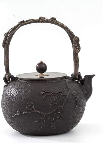 Cast Iron Tetsubin Teapot 1.2L Handmade Large Iron Kettle With Copper Lid & Stainless Steel Infuser, Rust-Resistant - Image 2