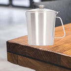 304 Stainless Steel Measuring Cup with Lid, Milk Frothing Pitcher for Art, 18oz Steaming Pitcher with Marking Handle, Large Capacity Coffee Milk Cup for Home, Dishwasher - Image 5