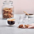 Judge Double Walled Glass Espresso Coffee Handled Cups, Set of 2, 75ml - Vacuum Insulated, Handcrafted Artisan - Strong, Heat Resistant & Dishwasher Safe - Image 4