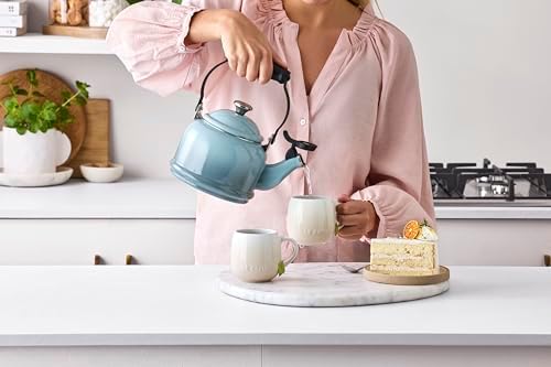 Le Creuset Enamel On Steel Demi Tea Kettle, 1.25 qt., Cerise - Image 7