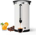 Garvee 120 Cup Commercial Coffee Urn, 4.8 Gal Stainless Steel White by Garvee