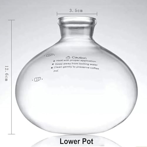 Borosilicate Glass Syphon Brewer, 5 Cups(500ml) Syphon Coffee Maker, Vacuum Coffee Pot with Stainless Steel Stand,High-Temperature Resilience, for Coffee Aficionados - Image 6