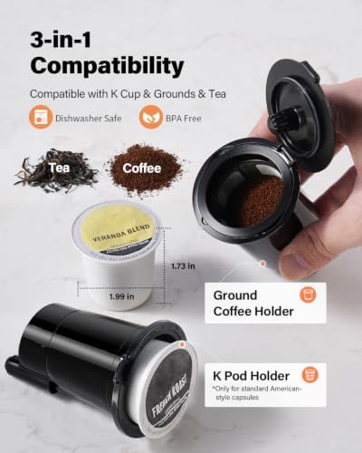 K Cup Coffee Maker, Single Serve Hot & Iced for K-Cup & Grounds - Image 3