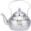 SANQIAHOME 2000ml stainless steel antique style teapot,with Infuser, thickened boiling kettle, lifting handle,Silver by SANQIAHOME