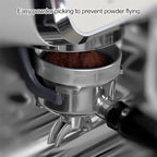 Coffee Powder Ring Aluminum Alloy Barista-Approved Espresso Tools Aluminum Dosing Funnel with 4 Magnets for Brewing Dosing Funnel 54mm(Silver58mm) - Image 4