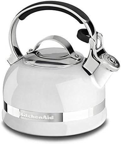KitchenAid KTEN20SBWH 2.0-Quart Kettle with Full Stainless Steel Handle and Trim Band - White by Unknown