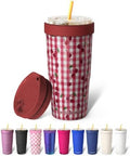 Frost Buddy Togo Buddy 30oz Tumbler - Spill-Proof Flip Lid (Cherrygingham) by FrostBuddy