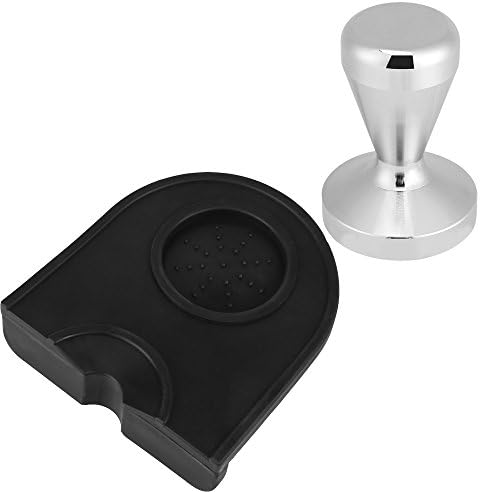 Coffee Tamper Kit, 51mm Stainless Steel Coffee Tamper Flat Base Espresso Beans Press Tool and Anti-Slip Silicone Coffee Pad Mat Holder Set by Unknown