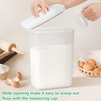 6 Qt Flour Sugar Storage Containers with Pop-up Lid Airtight 11 Lb Rice Bin - Image 3