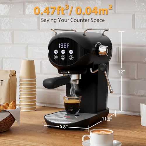 20 Bar Espresso Machine, Compact Espresso Maker with Milk Frother - Image 5