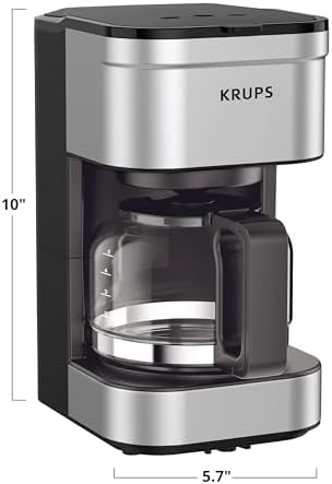 KRUPS Simply Brew Compact 5 Cup Coffee Maker: Stainless Steel Design, Pause & Brew, Keep Warm, Reusable Filter, Drip-Free Carafe (Pack of 4) - Image 7