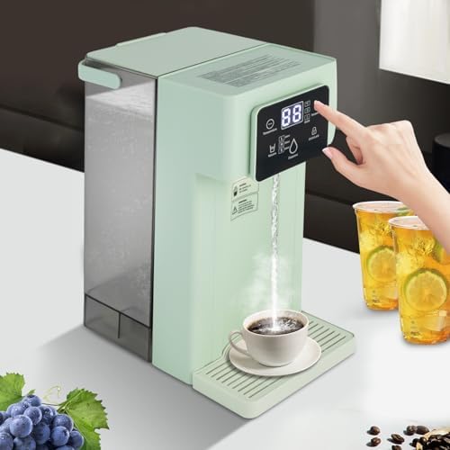 Instant Hot Water Dispenser with Child Lock, 3L/0.79gal Desktop Water Dispenser 1500W Electric Kettle with Adjustable Temperatures & 3 Water Outputs, 3.28ft Cord, Water Tank for Office/Home (Green) - Image 7