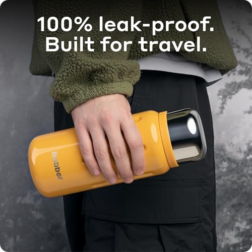 BOBBER 34 oz Vacuum Insulated Stainless Steel Water Bottle with Removable Tea Infuser – Dishwasher Safe – Keeps Drinks Hot for 40 Hours – Double Walled Coffee Thermo for Hot Drinks (Orange) - Image 3