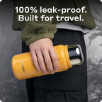 BOBBER 34 oz Vacuum Insulated Stainless Steel Water Bottle with Removable Tea Infuser – Dishwasher Safe – Keeps Drinks Hot for 40 Hours – Double Walled Coffee Thermo for Hot Drinks (Orange) - Image 3
