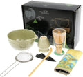 7/4Pcs Matcha Whisk Set Matcha Kit 500ml Ceramic Matcha Bowl Elegant Japanese Matcha Tea Set with Matcha Whisk Holder Bamboo Matcha Whisk Matcha Sifter Tea Scoop Tea Cloth Scoop Holder by Unknown