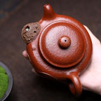 Tea Kettle Creative Red Mud Lotus Antique Teapot Office Tea Table Tea Maker Ceramic Tea Infuser - Image 5