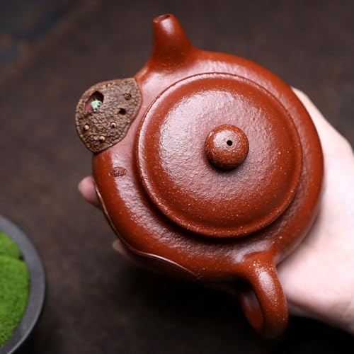 Tea Kettle Creative Red Mud Lotus Antique Teapot Office Tea Table Tea Maker Ceramic Tea Infuser - Image 5