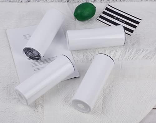 16 Pack 20 Oz Straight Skinny Tumblers,Individually Gift Boxed Stainless Steel Slim Skinny Tumbler Set Bulk, 20 Oz Insulated Slim Thin Travel Tumbler Cup for Diy, White - Image 6