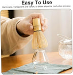 Matcha Whisk Set 7Pcs Matcha Bowl and Whisk Set Bamboo Matcha Whisk with Whisk Holder, Glass Bowl, Tea Scoop, Sifter, Teacloth, Tea Ceremony Set Tea Ceremony Set Matcha Set for Machat Tea Making Kit - Image 3