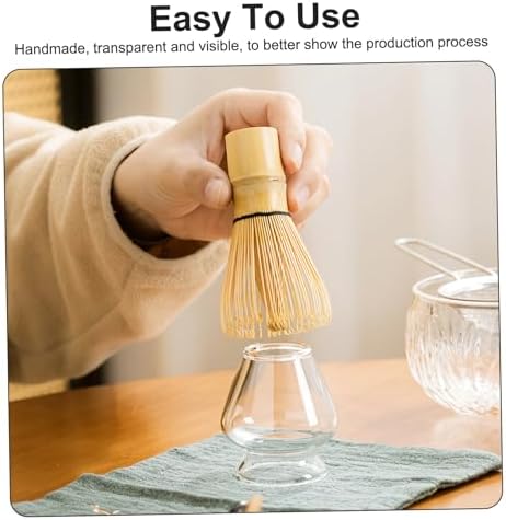 Matcha Whisk Set 7Pcs Matcha Bowl and Whisk Set Bamboo Matcha Whisk with Whisk Holder, Glass Bowl, Tea Scoop, Sifter, Teacloth, Tea Ceremony Set Tea Ceremony Set Matcha Set for Machat Tea Making Kit - Image 3