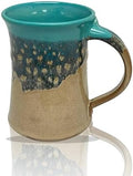 Clay in Motion Handmade Ceramic Mug 24 oz, Large Coffee Mug, Hand Painted Stoneware, Dishwasher Microwave & Oven Safe, Lead-Free, Made in USA Since 1981 (Island Oasis) by Clay+in+Motion