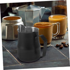 HOMSFOU 2pcs Espresso Frothing Pitcher Stainless Steel Steaming Cup for Latte Art Precision Spout Coffee Jug for Home and Coffee - Image 6