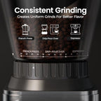 Espresso Machine & Coffee Bean Grinder spresso Maker with Milk Frother Steam Wand, Professional Espresso Coffee Machine for Home - Image 3