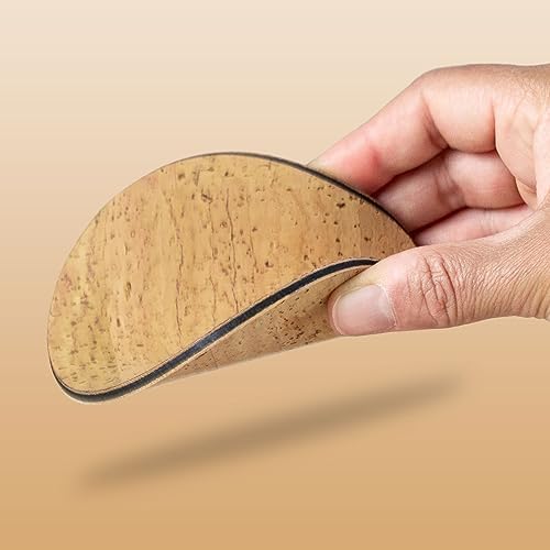 Coasters for Drinks 4 Pcs Cork Vegan Round Edge Sturdy Light Weight Drink Coaster with Holder Table Housewarming Home Kitchen Decor Gift Set for Women Men (Natural) - Image 5