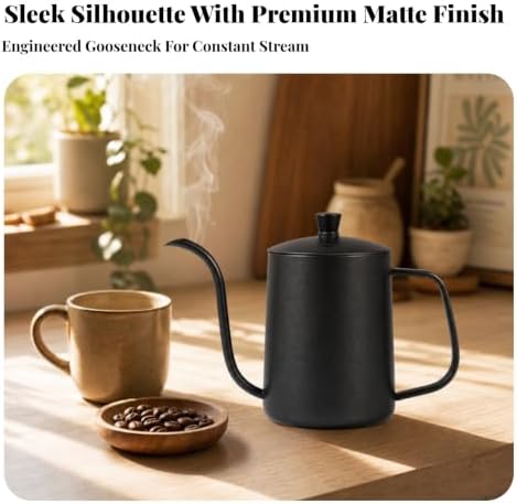 Matte Black Gooseneck Coffee Pot - Image 4