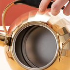 Thickened Teapot with Removable Infuser Stainless Steel for Hotels Restaurants(Gold,1.5L) - Image 7