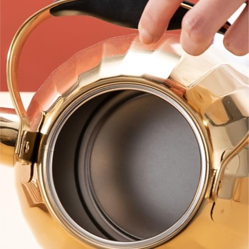 Thickened Teapot with Removable Infuser Stainless Steel for Hotels Restaurants(Gold,1.5L) - Image 7