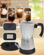 Electric Moka Pot with Detachable Base 6 Cup Espresso Maker - Image 5