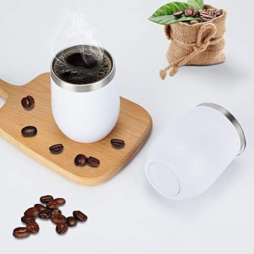 12 Pack Stainless Steel Wine Tumblers, 12Oz Double Wall Vacuum Insulated Wine Tumblers with Lids and Straws, Stainless Steel Stemless Wine Glasses for Coffee, Wine, Cocktails, Champaign, White… - Image 3