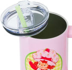 Silver Buffalo Strawberry Shortcake Bracelet, Stainless Steel Tumbler, 30oz - Image 5