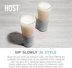 Host Glass FREEZE Double Wall Insulated Beer Glasses, 16oz Set of 2 in Gray - Image 4