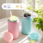 Stainless Steel Cups with Lids and Straws, 16 oz, 6 Pcs, Matte-Color - Image 3