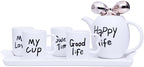 Water Pitcher Ceramic Water Set Tea Set Living Room Water Cup Coffee Cup Home Cup Set new Elegant Tea Set Water Jug(White) by Unknown