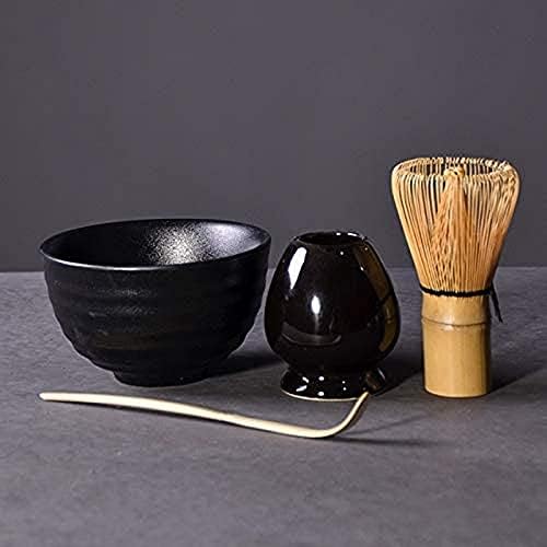 Matcha Bowl Japanese Matcha Tea Set4pcs/Set Traditional Matcha Giftset Bamboo Matcha Whisk Scoop Ceremic Matcha Bowl Whisk Holder Tea Sets Traditional Tea Bowls Set (Style G) by Unknown
