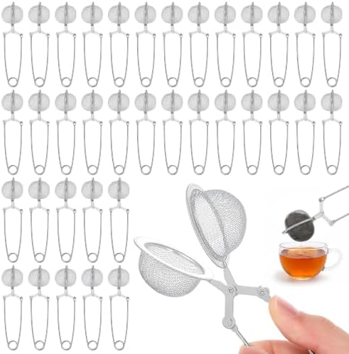 36 Pack Snap Tea Ball, 304 Stainless Steel Tea Infuser Ball with Handle by Unknown