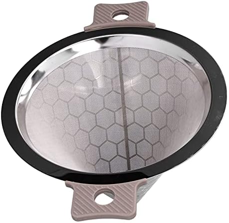 Cone Shaped Stainless Steel Strainer, Double Ear Coffee Tea Filter, Fine Mesh Cone Infuser for Loose Leaf Tea Coffee Powder Milk Tea with Heat Handle for Home - Image 7