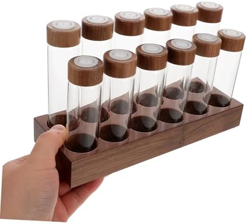 ULTECHNOVO Glass Coffee Bean Canister with Wooden Holder and Airtight Lid - Image 4