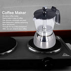 Fdit Stovetop Coffee Maker, Stainless Steel, 6 Cup Espresso Machine, Portable, with Filter, for Home Office Kitchen - Image 3