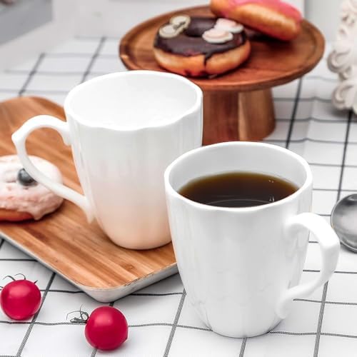 Fine Bone China Coffee Mugs Set of 4, 12 oz, Pumpkin Shaped - Image 6