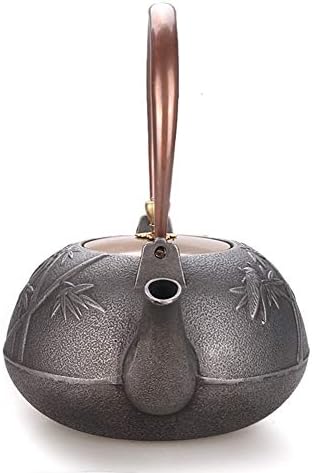 cast iron teapot,classic tea kettle,Japanese Tetsubin Tea Kettle Cast Iron Teapot with Copper Lid Handle, for Green Tea and Mint, Fruity and Citrus, 1200ml - Image 4