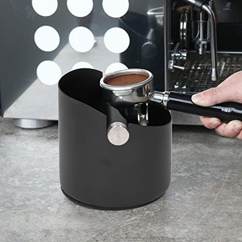 Stainless Steel Coffee Grounds Bucket with Rubber Base, Coffee Knock Box for Espresso Machines, Compact Dump Bin for Home, Cafes, Restaurants and Bars (Black trumpet (FC-04-2)) - Image 4
