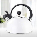 Whistling Tea Kettle Tea Kettle Stovetop 304 Stainless Steel 2L Camping Home Whistle Teapot Cooking Tools Kitchen Teapots,One Color-White by Unknown