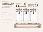 KKC HOME ACCENTS Glass Canister Set Airtight Clamp Jar with Scoop Rack 40oz - Image 4