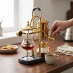 Belgian Coffee Maker, Manual Siphon Coffee Brewer 304 Stainless Steel Vacuum Brewing System for Rich Flavor at Home - Image 7